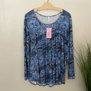 NWT Cathy Paisley Top. 3XL